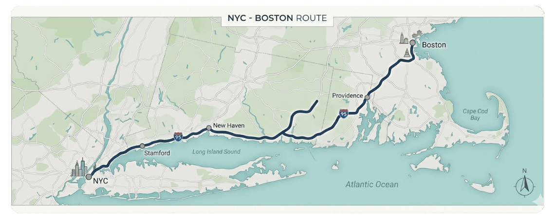 Distance and Typical Travel Time