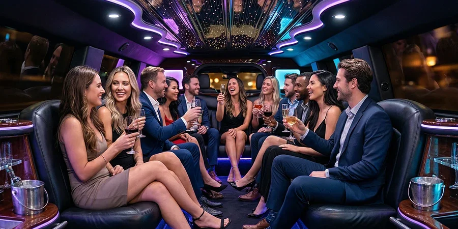 how many people can fit in a limo