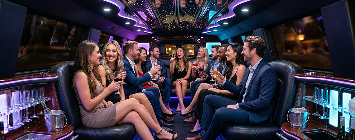 how many people can fit in a limo