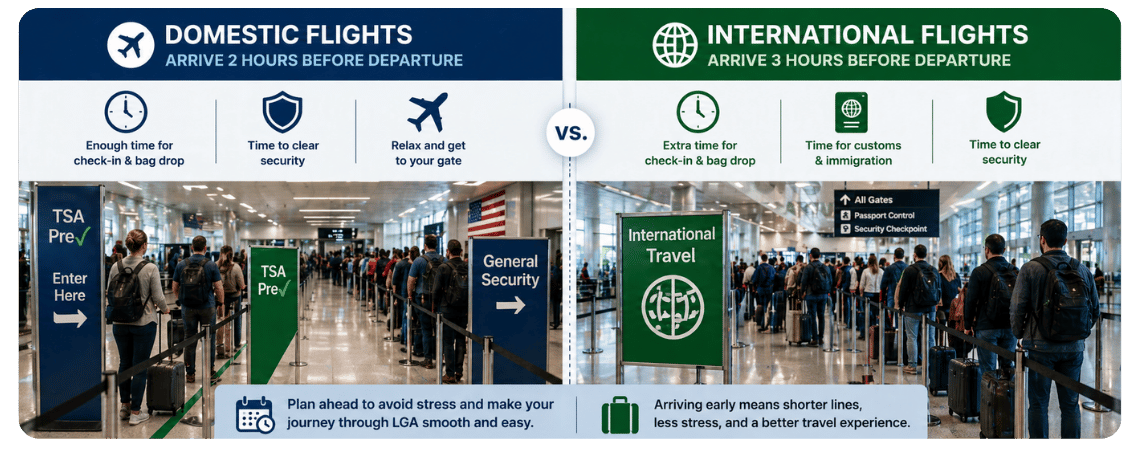 Domestic vs. International: Exactly How Early to Arrive (With Airline Cutoff Times)