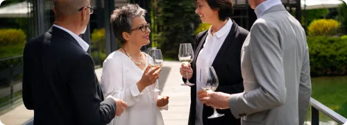 A gathering of some business executives having a great chat while networking