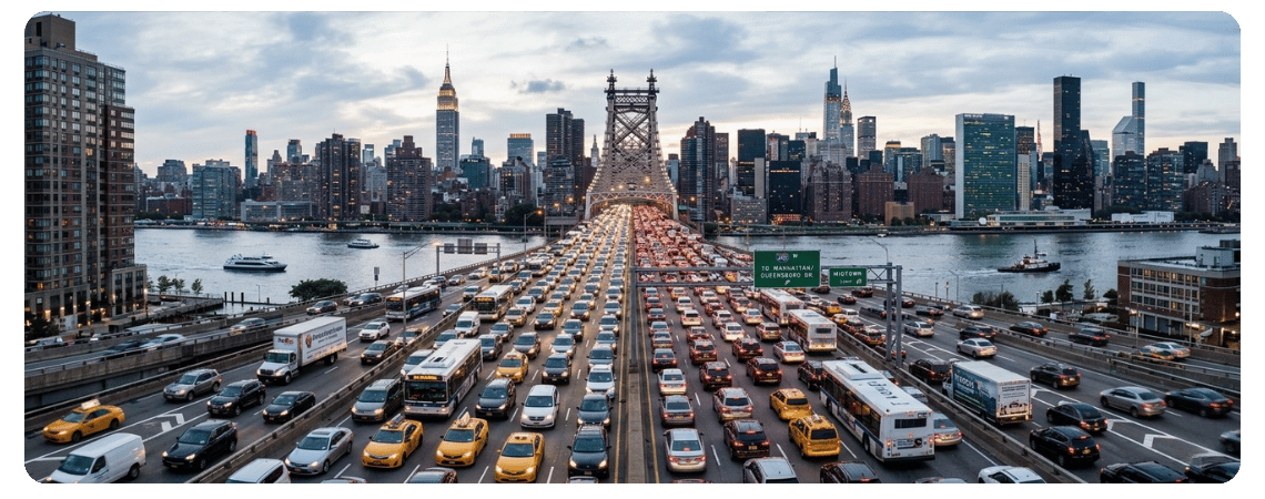 Distance and Travel Time Between LaGuardia and Manhattan