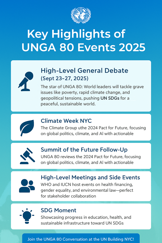 Important Events During UNGA 80 and Climate Week NYC