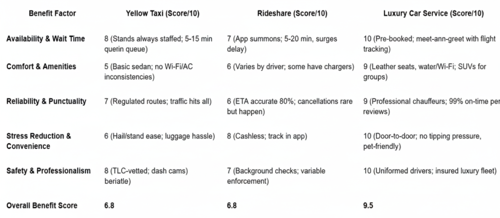 Cost table