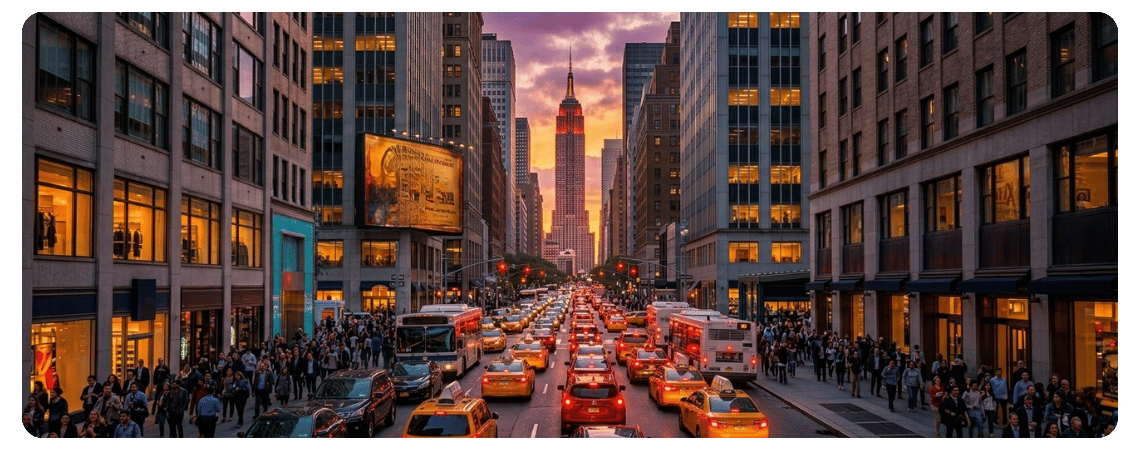 Evening Rush Hour in NYC