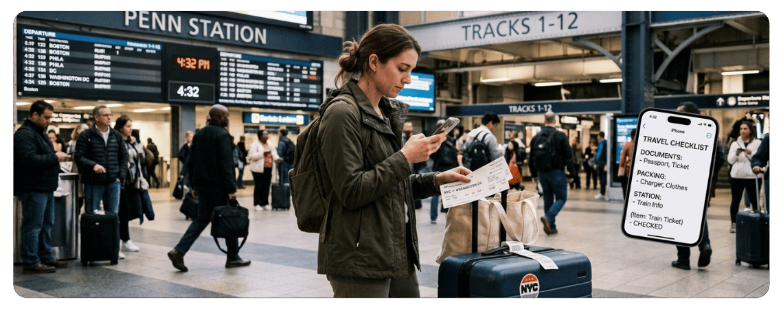 Final Checklist Before You Leave Penn Station