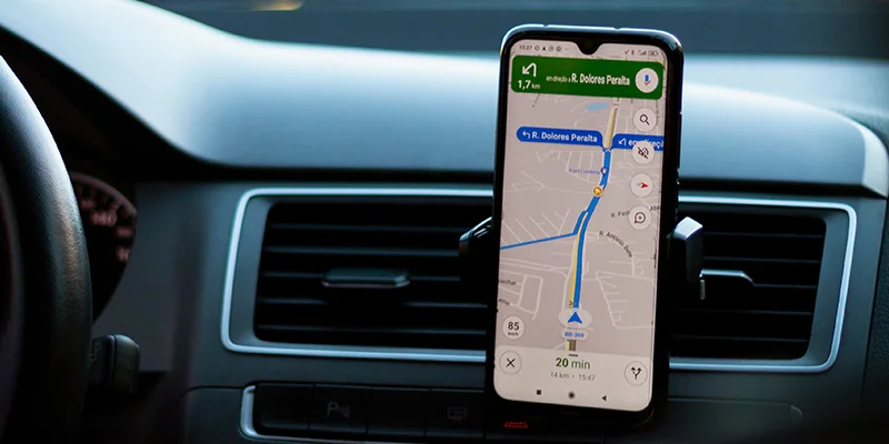 An image depicting limited location range of a ridesharing service