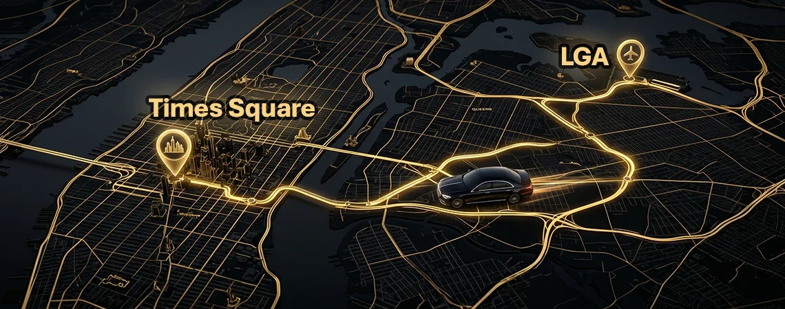 How to get from LGA airport to Times square